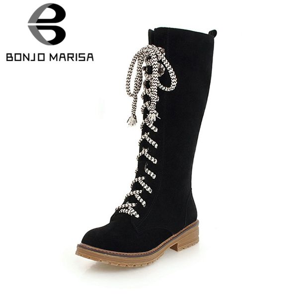 bonjomarisa 2018 winter big size 34-43 lace-up mid-calf boots women elegant platform med wide heels shoes woman, Black
bonjomarisa 2018 winter big size 34-43 lace-up mid-calf boots women elegant platform med wide heels shoes woman, Black