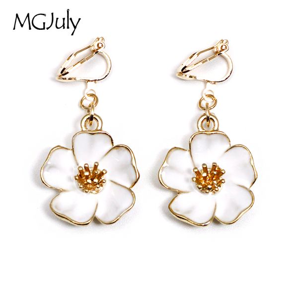 fashion flower clip on earrings no ear hole plant white flower earrings without piercing minimalist women earring jewelry ce012, Silver
fashion flower clip on earrings no ear hole plant white flower earrings without piercing minimalist women earring jewelry ce012, Silver
