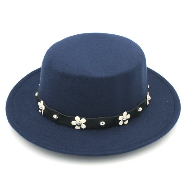 мужская мода полушерстяные bowler cap канотье sailor cap flat top hat открытый широкий брим свинина pie hat кожаный ремешок с цветком, Blue;gray
мужская мода полушерстяные bowler cap канотье sailor cap flat top hat открытый широкий брим свинина pie hat кожаный ремешок с цветком, Blue;gray