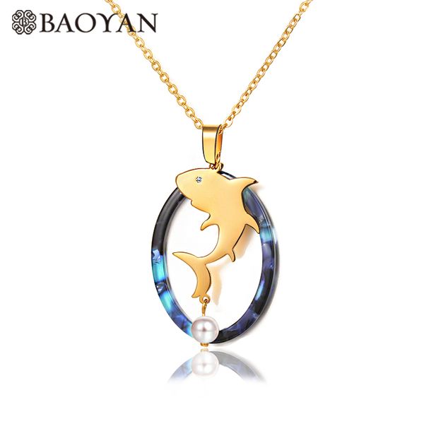 baoyan 316l stainless steel gold color ocean style big dolphin oval simple pendant necklace for women for girls, Silver
baoyan 316l stainless steel gold color ocean style big dolphin oval simple pendant necklace for women for girls, Silver