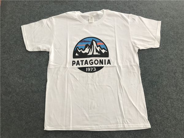 

Fa hion brand men women t hirt patagonia 1973 land cape print t hirt hort leeve men kateboard treetwear tee hip hop top, White;black