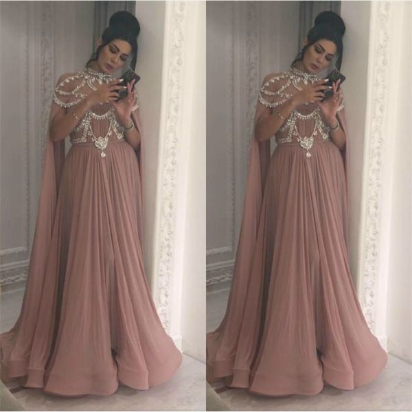 soft dusty pink 2019 prom dresses long sleeves high neck beaded a line evening gowns illusion formal party dress, Black
soft dusty pink 2019 prom dresses long sleeves high neck beaded a line evening gowns illusion formal party dress, Black