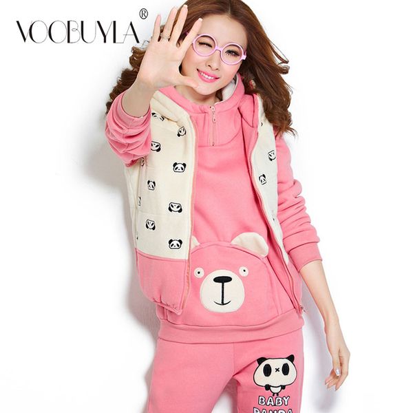 voobuyla winter women cotton tracksuits 3 piece set hoodies sweatshirt + vest + pants sport suit fleece jogging running suit xxl, Black;blue
voobuyla winter women cotton tracksuits 3 piece set hoodies sweatshirt + vest + pants sport suit fleece jogging running suit xxl, Black;blue