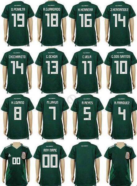 Kids Mexico Soccer Jerseys 10 G.DOS SANTOS 14 CHICHARITO HERNANDEZ LAYUN 18 A.GUARDADO 19 O.PERALTA Home Green Youth Football Shirt
Kids Mexico Soccer Jerseys 10 G.DOS SANTOS 14 CHICHARITO HERNANDEZ LAYUN 18 A.GUARDADO 19 O.PERALTA Home Green Youth Football Shirt