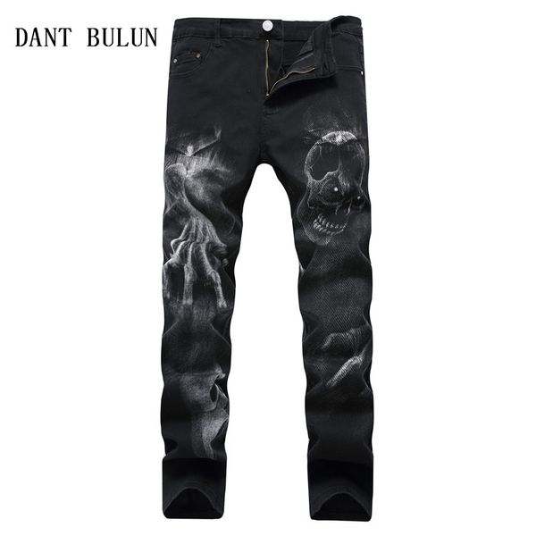 dant bulun 2018 night club mens jeans black skull pattern printed punk slim straight cotton casual print denim pants 40 42,ts915, Blue
dant bulun 2018 night club mens jeans black skull pattern printed punk slim straight cotton casual print denim pants 40 42,ts915, Blue