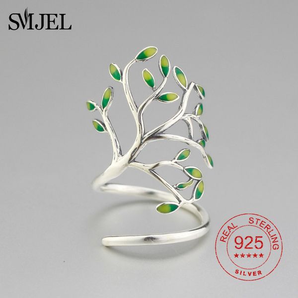 smjel 925 sterling sliver green tree rings for women silver tree of life plant ring gifts for girl wedding drop shipping, Golden;silver
smjel 925 sterling sliver green tree rings for women silver tree of life plant ring gifts for girl wedding drop shipping, Golden;silver