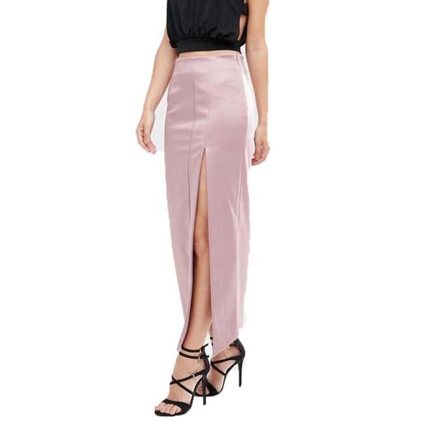 2017 new trendy straight side split ankle length satin skirt zipper custom made maxi skirt for women to formal party, Black
2017 new trendy straight side split ankle length satin skirt zipper custom made maxi skirt for women to formal party, Black