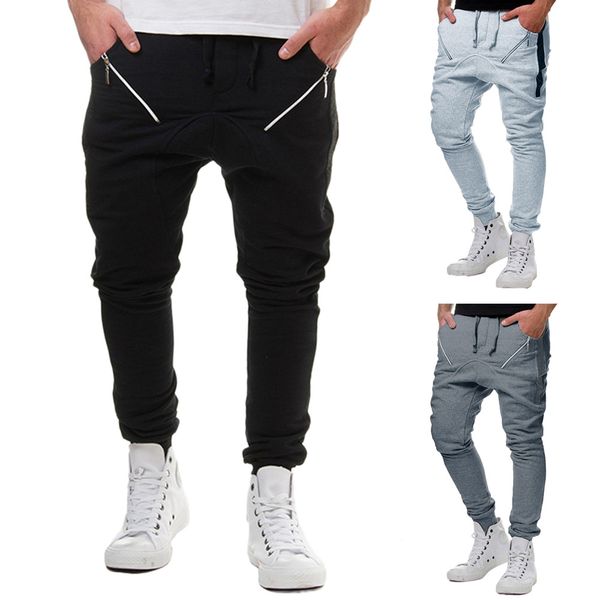 men's casual autumn daily cotton straight patchwork zipper sports run gym jogger pants trousers gift, Black
men's casual autumn daily cotton straight patchwork zipper sports run gym jogger pants trousers gift, Black