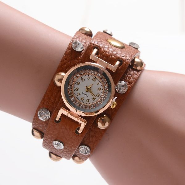 myelo new punk fashion wrap leather bracelets watches for women girls rhinestone wristwatch bracelets charms leather watch gift, Golden;silver
myelo new punk fashion wrap leather bracelets watches for women girls rhinestone wristwatch bracelets charms leather watch gift, Golden;silver