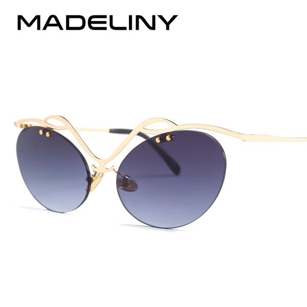 madeliny vintage women cat eye sunglasses 2018 brand design new half frame metal female red black sun glasses shades ma338, White;black
madeliny vintage women cat eye sunglasses 2018 brand design new half frame metal female red black sun glasses shades ma338, White;black