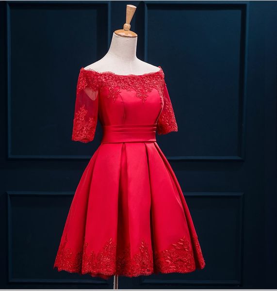 real sample 1950's vintage neckline knee-length puffy ball gown water melon stain short prom dresses evening gowns, Black
real sample 1950's vintage neckline knee-length puffy ball gown water melon stain short prom dresses evening gowns, Black