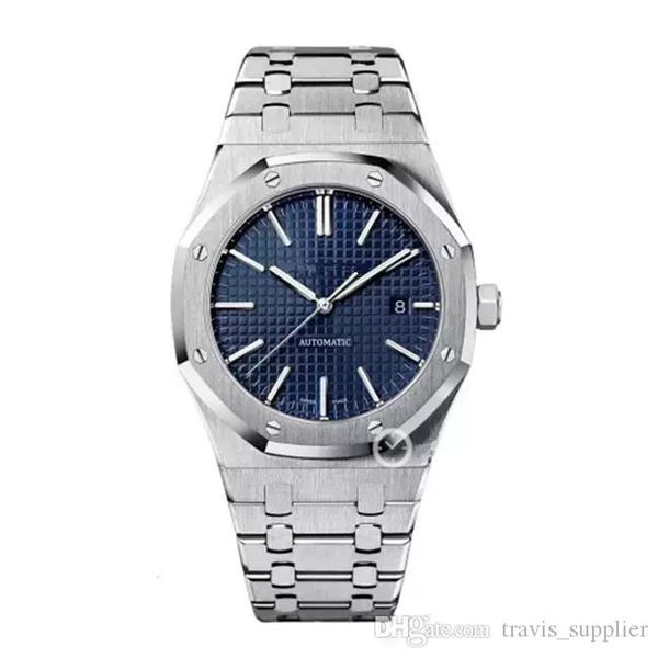 Luxury brand watch men royal oak fa hion cla ic tyle 42mm tainle teel trap automatic movement wri twatche 15400 t