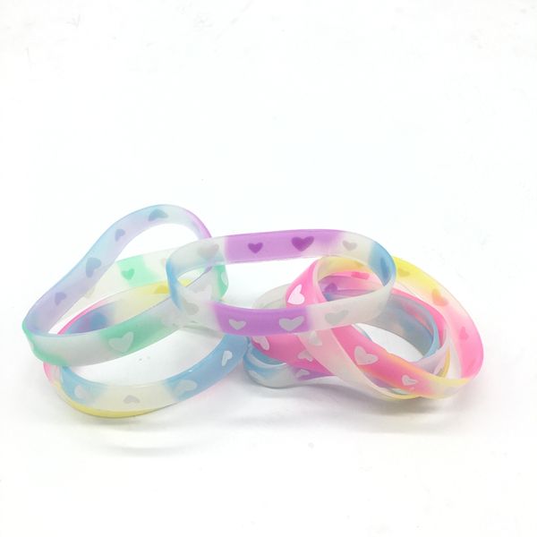 new fashion rubber silicone bracelet noctilucent love glow in the dark luminous sport wristband men women's jewelry cuff heart type gif, Black
new fashion rubber silicone bracelet noctilucent love glow in the dark luminous sport wristband men women's jewelry cuff heart type gif, Black