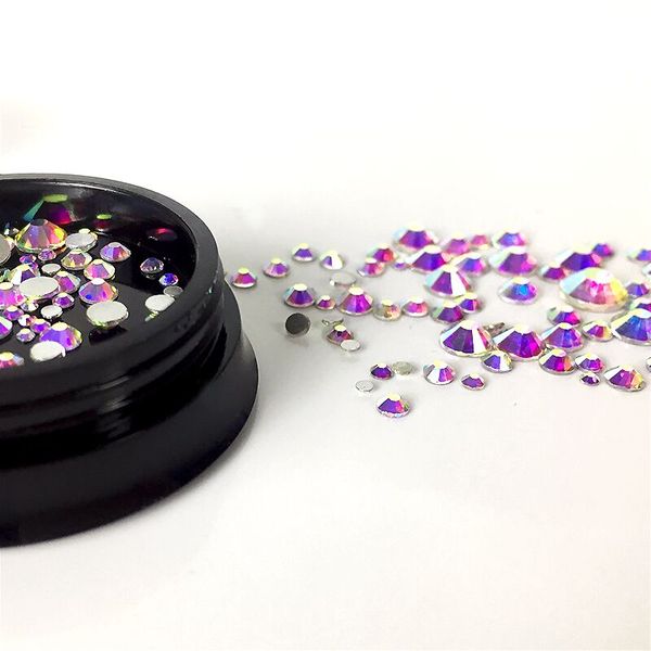1 box (approx. 200pcs) crystal ab glitter 3d nail rhinestones non ix flatback glass stones diy nails art decorations #zb-14#, Silver;gold
1 box (approx. 200pcs) crystal ab glitter 3d nail rhinestones non ix flatback glass stones diy nails art decorations #zb-14#, Silver;gold
