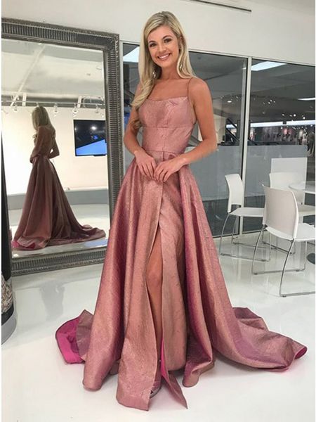 high splits spaghetti straps prom dress criss cross straps back long prom dresses vestidos de fiesta, Black
high splits spaghetti straps prom dress criss cross straps back long prom dresses vestidos de fiesta, Black