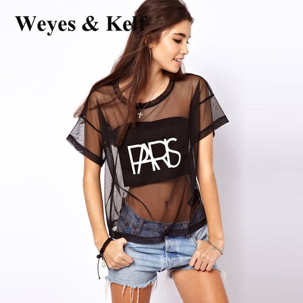 weyes & kelf club letters printing t shirt women 2017 transparent mesh punk style o neck tee women, White
weyes & kelf club letters printing t shirt women 2017 transparent mesh punk style o neck tee women, White