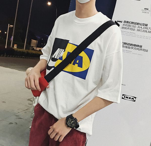 Letters Print Hip Hop Casual T-shirts Crew Neck Two Colors Tee Tide Fashion Streetwear Tee Men Women Tops
Letters Print Hip Hop Casual T-shirts Crew Neck Two Colors Tee Tide Fashion Streetwear Tee Men Women Tops