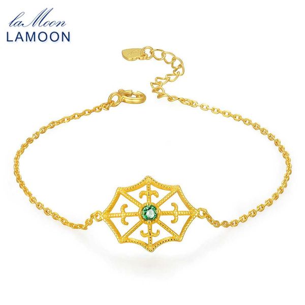 lamoon green emerald gemstone charm bracelets for women spider web 925 sterling silver chain fine jewelry bangle trendy hi032, Golden;silver
lamoon green emerald gemstone charm bracelets for women spider web 925 sterling silver chain fine jewelry bangle trendy hi032, Golden;silver