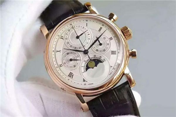 Luxury brand ro e gold moonpha e chronograph ro e gold white dial men watch lemania manual winding 28800bph watche
Luxury brand ro e gold moonpha e chronograph ro e gold white dial men watch lemania manual winding 28800bph watche