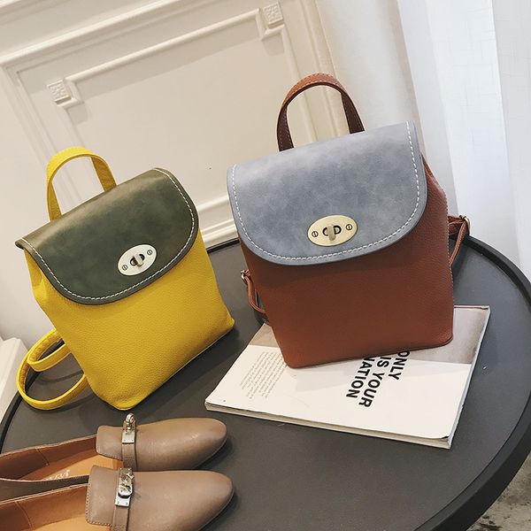 backpack women's new 2018 bump color pu leather girls backpack packet female leisure fashion 
backpack women's new 2018 bump color pu leather girls backpack packet female leisure fashion