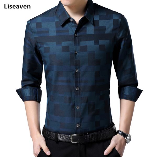 liseaven men's shirt brand new men shirts full sleeve dress shirt turn-down collar male casual mens clothing, White;black
liseaven men's shirt brand new men shirts full sleeve dress shirt turn-down collar male casual mens clothing, White;black