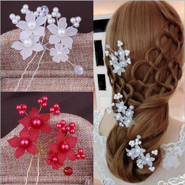 hairpins bridal wedding crystal simulated pearl flower hair pins handmade headpiece brides hairjewelry accessories gifts in stock, Golden;silver
hairpins bridal wedding crystal simulated pearl flower hair pins handmade headpiece brides hairjewelry accessories gifts in stock, Golden;silver