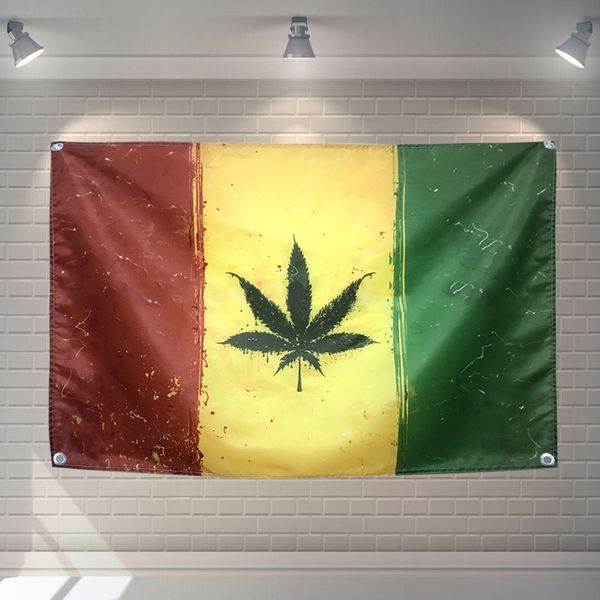 

Лист флаг баннер Ямайка Боб Марли регги музыка рок - группа украшения дома висит ф