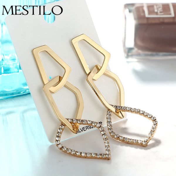 mestilo korean trendy charm rhinestone earrings gold color geometric irregular long dangle earrings for women statement, Silver
mestilo korean trendy charm rhinestone earrings gold color geometric irregular long dangle earrings for women statement, Silver