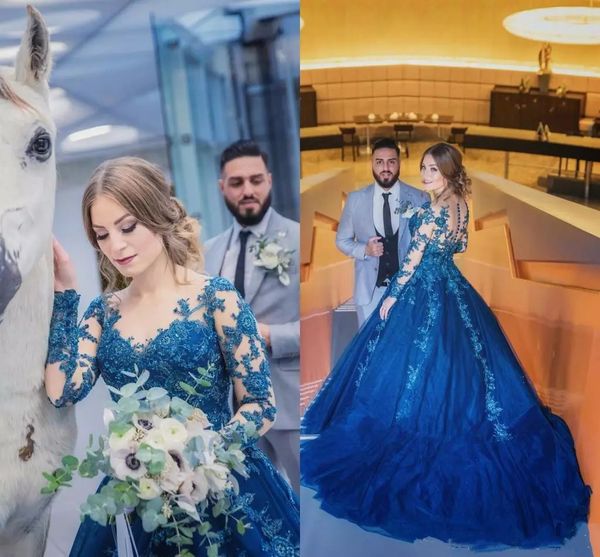 custom long sleeves lace prom dresses 2019 with appliques puffy skirt sweep train formal evening party gowns, Black
custom long sleeves lace prom dresses 2019 with appliques puffy skirt sweep train formal evening party gowns, Black