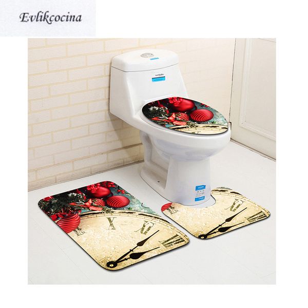 3 pcs clock christmas bath mats anti slip bathroom mat set tapete banheiro washable toilet rugs alfombra bano
3 pcs clock christmas bath mats anti slip bathroom mat set tapete banheiro washable toilet rugs alfombra bano