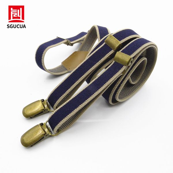 sgucua retro fashion women suspenders 1.5cm wide blue striped elastic force bronze clip accessories and leather braces, Black;white
sgucua retro fashion women suspenders 1.5cm wide blue striped elastic force bronze clip accessories and leather braces, Black;white