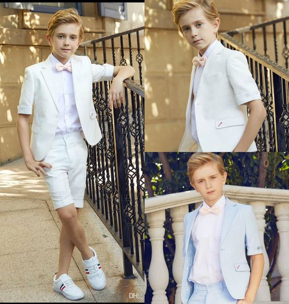 two pieces short sleeve wedding for boys teens suits custom made kids wedding formal wear short pants, Black
two pieces short sleeve wedding for boys teens suits custom made kids wedding formal wear short pants, Black