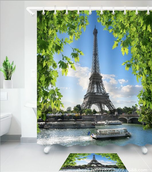 riverside tower 3d pattern print custom waterproof bathroom modern shower curtain polyester fabric bathroom curtain door mat sets
riverside tower 3d pattern print custom waterproof bathroom modern shower curtain polyester fabric bathroom curtain door mat sets