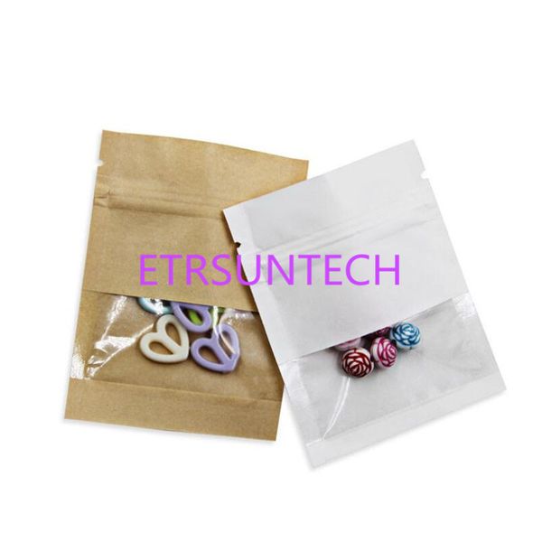 7x9cm small thicken white brown kraft paper bag zipper pouch with clear window for tea coffee snacks candy food storage qw7603
7x9cm small thicken white brown kraft paper bag zipper pouch with clear window for tea coffee snacks candy food storage qw7603