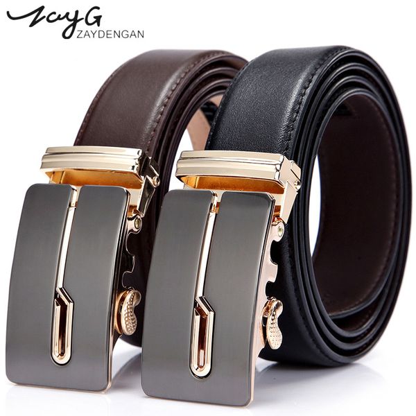 zayg men gold automatic buckle leather strap brown belts for men authentic girdle trend men's belts fashion designer jeans belt, Black;brown
zayg men gold automatic buckle leather strap brown belts for men authentic girdle trend men's belts fashion designer jeans belt, Black;brown