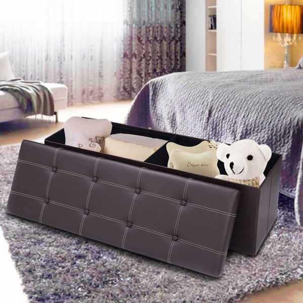 45 " x15 " x15 " большой складной хранения кожезаменитель пуфик пуф коробка стул коричн
45 " x15 " x15 " большой складной хранения кожезаменитель пуфик пуф коробка стул коричн