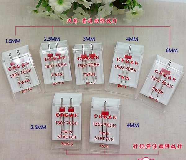 organ needles 130/705h twin needle for stretch knitting fabric domestic sewing machine 75/4mm twin needle, Black
organ needles 130/705h twin needle for stretch knitting fabric domestic sewing machine 75/4mm twin needle, Black