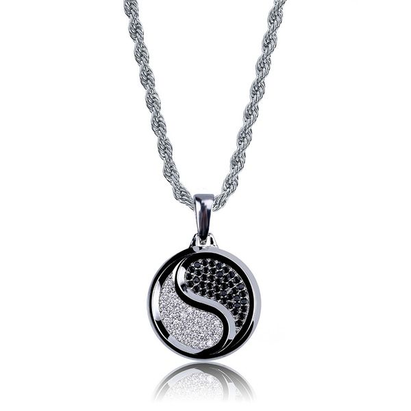 cubic zirconia hiphop yin-yang pendant necklaces for men bling ice out hip hop jesus jewelry 18k gold plated necklace, Silver
cubic zirconia hiphop yin-yang pendant necklaces for men bling ice out hip hop jesus jewelry 18k gold plated necklace, Silver