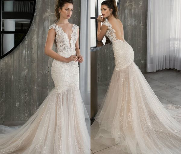 riki dalal mermaid wedding dresses deep v neck lace appliqued beaded sequined beach wedding gowns sweep train plus size bridal dress, White
riki dalal mermaid wedding dresses deep v neck lace appliqued beaded sequined beach wedding gowns sweep train plus size bridal dress, White