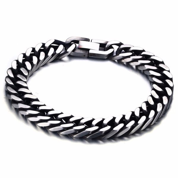 fashion men's chunky bracelets bangles 10.5mm gold tone stainless steel cuban curb link chain 20.5cm length hip hop jewelry, Black
fashion men's chunky bracelets bangles 10.5mm gold tone stainless steel cuban curb link chain 20.5cm length hip hop jewelry, Black