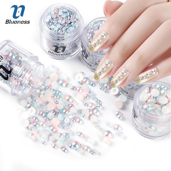 blueness 1box half round pearl 10ml 2 colors mixed 4 sizes colorful rhinestones for nail art decorations uv gel nail accessories, Silver;gold
blueness 1box half round pearl 10ml 2 colors mixed 4 sizes colorful rhinestones for nail art decorations uv gel nail accessories, Silver;gold