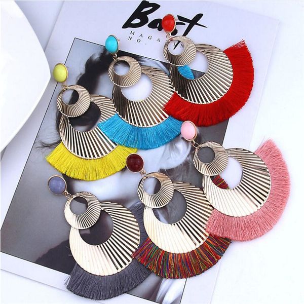 fashionbohemia statement tassel earrings silver color round drop earring for women wedding long circle earrings jewelry gift
fashionbohemia statement tassel earrings silver color round drop earring for women wedding long circle earrings jewelry gift