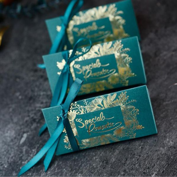 

Свадьба конфеты коробка романтический Бронзированием печати подарочные коробки