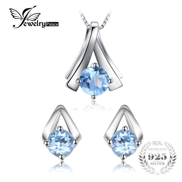 jewelrypalace 2.2ct genuine sky blue z pendant necklace stud earrings for women jewelry sets 925 sterling silver new fashion, Black
jewelrypalace 2.2ct genuine sky blue z pendant necklace stud earrings for women jewelry sets 925 sterling silver new fashion, Black
