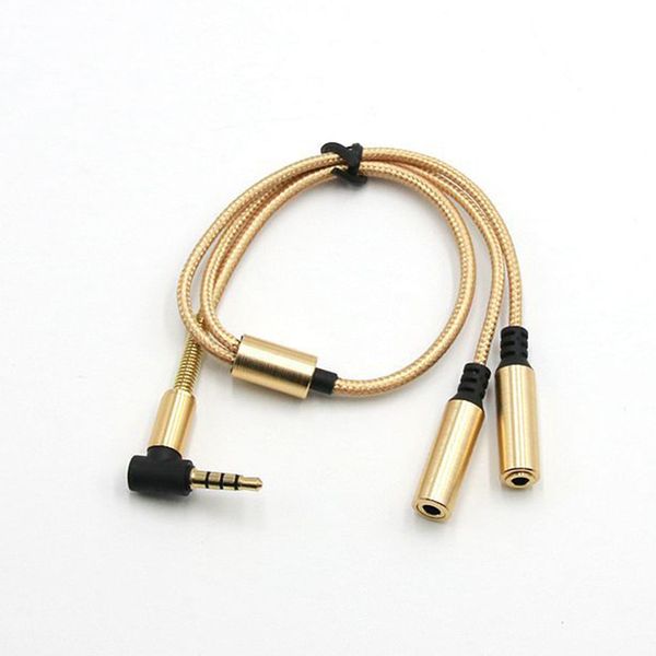 3.5mm male to 2 female earphone splitter adapter audio stereo y splitter cable gold / silver
3.5mm male to 2 female earphone splitter adapter audio stereo y splitter cable gold / silver