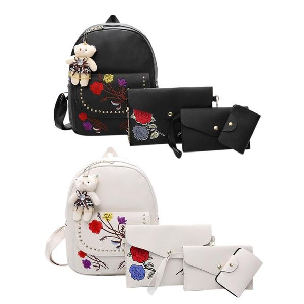 4pcs women embroidery backpack casual floral pu leather backpack school bag for teenage girls shoulder bag female bags
4pcs women embroidery backpack casual floral pu leather backpack school bag for teenage girls shoulder bag female bags