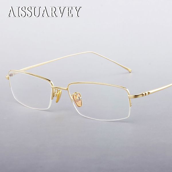 titanium eyeglasses frames for men optical eyewear semi-rim prescription glasses classic simple goggles clear lenses, Silver
titanium eyeglasses frames for men optical eyewear semi-rim prescription glasses classic simple goggles clear lenses, Silver