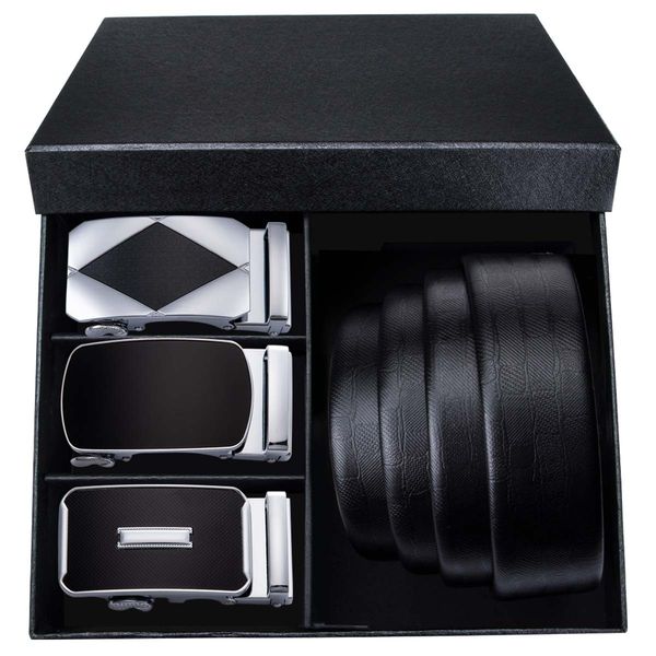 mens leather belt black belt with 3 automatic buckles adjustable strap gift box dk-2005 2006 2007, Black;brown
mens leather belt black belt with 3 automatic buckles adjustable strap gift box dk-2005 2006 2007, Black;brown
