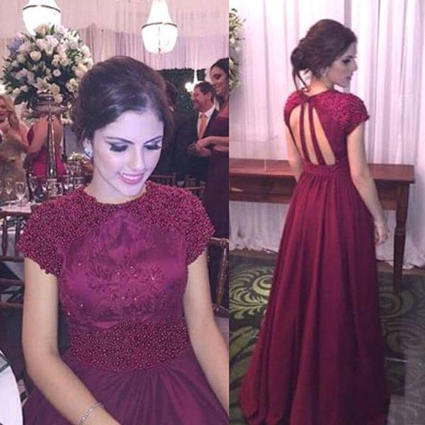 charming o-neck beading a line prom dresses long evening gown formal women party dress custom made, Black
charming o-neck beading a line prom dresses long evening gown formal women party dress custom made, Black