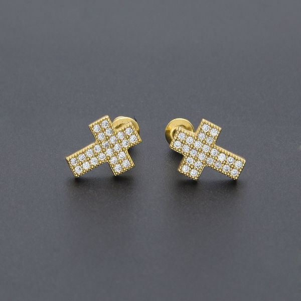 cross stud earrings mens hip hop bling bling iced out micro pave cubic zircon cz crucifix earrings for women punk jewelry christmas gift, Golden;silver
cross stud earrings mens hip hop bling bling iced out micro pave cubic zircon cz crucifix earrings for women punk jewelry christmas gift, Golden;silver